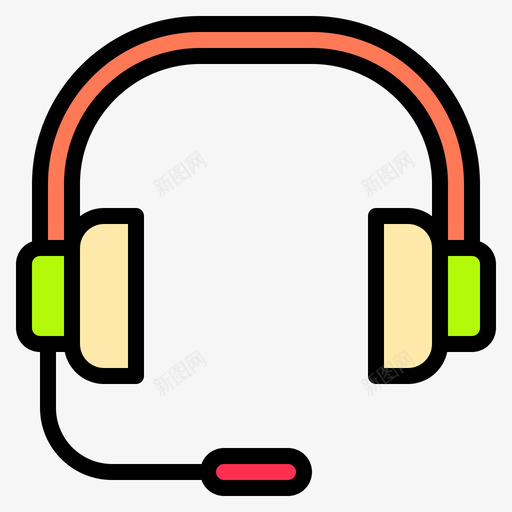 耳机音乐和声音11线性颜色图标svg_新图网 https://ixintu.com 声音 线性 耳机 音乐 颜色