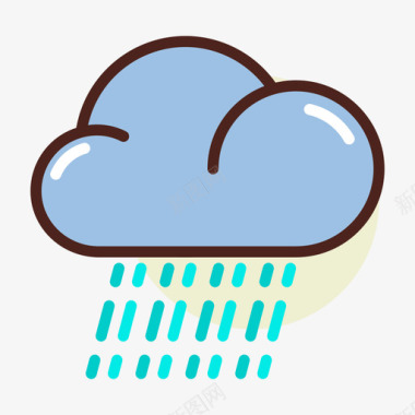 雨天气278线性颜色图标图标
