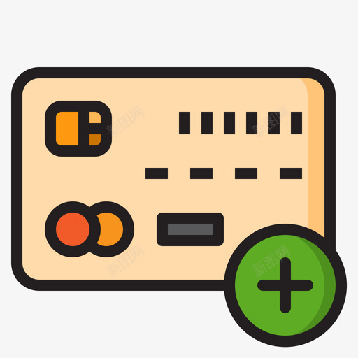 信用卡在线购物11线性颜色图标svg_新图网 https://ixintu.com 信用卡 在线购物 线性 颜色