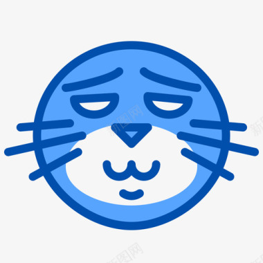 和平海豹表情3蓝色图标图标