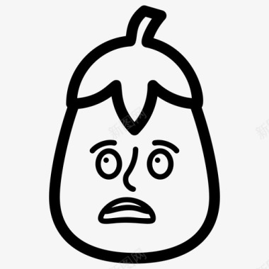 惊讶的布林贾尔脸表情符号情绪图标图标