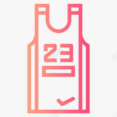 篮球运动衫42号篮球渐变图标图标