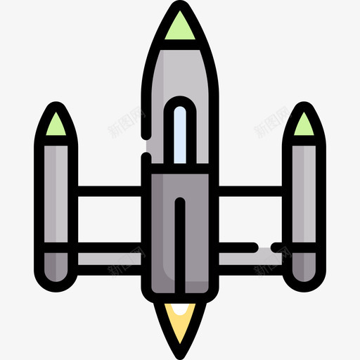 太空船游戏91线性颜色图标svg_新图网 https://ixintu.com 太空船 游戏 线性 颜色