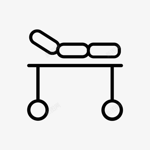床轮床医院图标svg_新图网 https://ixintu.com 医院 轮床