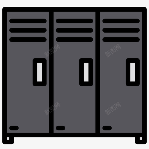 储物柜127学校线性颜色图标svg_新图网 https://ixintu.com 储物柜 学校 线性 颜色