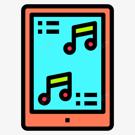 平板音乐和声音11线性颜色图标svg_新图网 https://ixintu.com 声音 平板 线性 音乐 颜色