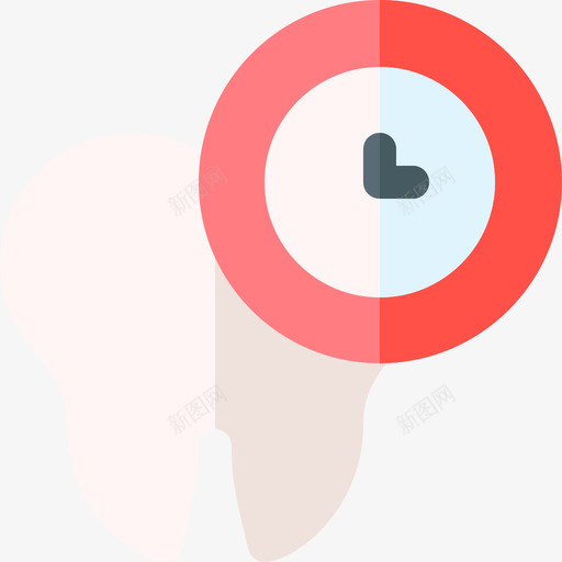 钟表牙科护理31扁平图标svg_新图网 https://ixintu.com 扁平 护理 牙科 钟表