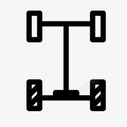 后轮传动系后轮驱动汽车车辆图标高清图片