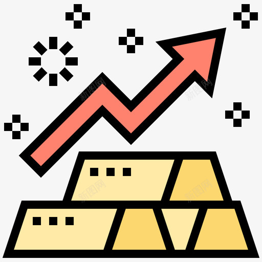 黄金投资类型1线状颜色图标svg_新图网 https://ixintu.com 投资 投资类 类型 线状 颜色 黄金