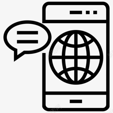 全球通信国际呼叫移动通信图标图标
