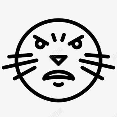 愤怒有表情直率图标图标
