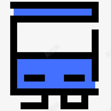 巴士旅行274蓝色图标图标