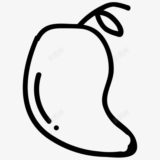 芒果水果维生素图标svg_新图网 https://ixintu.com 水果 维生素 芒果