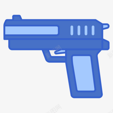 枪警察47直线颜色图标图标