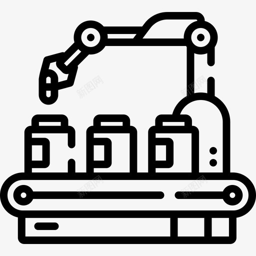 传送带技术100线性图标svg_新图网 https://ixintu.com 传送带 技术 线性