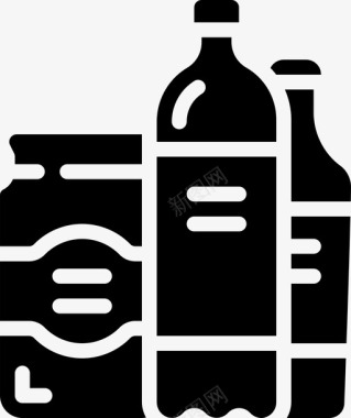 瓶子塑料制品1填充图标图标