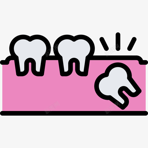 牙痛牙医56颜色图标svg_新图网 https://ixintu.com 牙医 牙痛 颜色