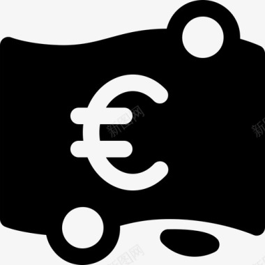 欧元货币130填充图标图标