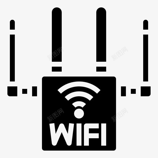 Wifi路由器计算机组件8填充图标svg_新图网 https://ixintu.com Wifi 填充 组件 计算机 路由器