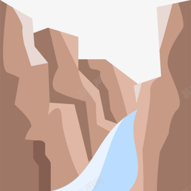 峡谷景观37平坦图标图标
