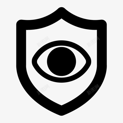安全区区域眼睛图标svg_新图网 https://ixintu.com 互联网 区域 安全区 搜索 眼睛 私人