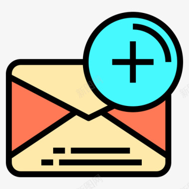 新邮件邮件72线颜色图标图标