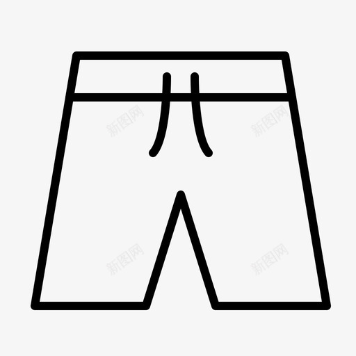 短裤沙滩衣服图标svg_新图网 https://ixintu.com 常规 沙滩 短裤 衣服 轮廓