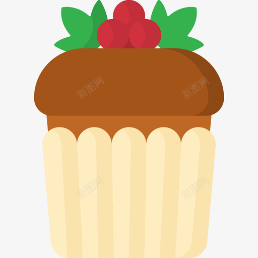 纸杯蛋糕圣诞食品3平的图标svg_新图网 https://ixintu.com 圣诞 平的 纸杯 蛋糕 食品