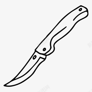 刀匕首素描图标图标