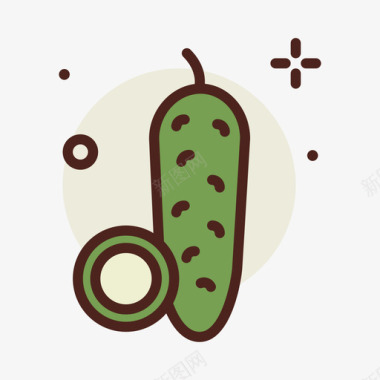 黄瓜蔬菜1原色图标图标