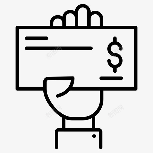 支票付款银行支票手工交易图标svg_新图网 https://ixintu.com 交易 付款 图标 存款 当铺 手工 支票 线图 银行