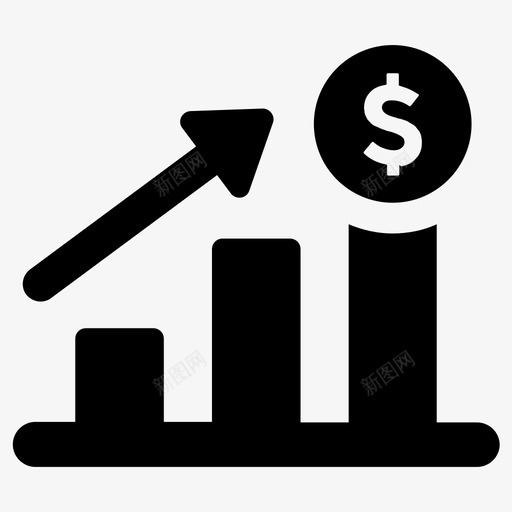 利润条形图收益图标svg_新图网 https://ixintu.com 分析图 利润 图表 报表 收益 数据 条形图 统计 财务