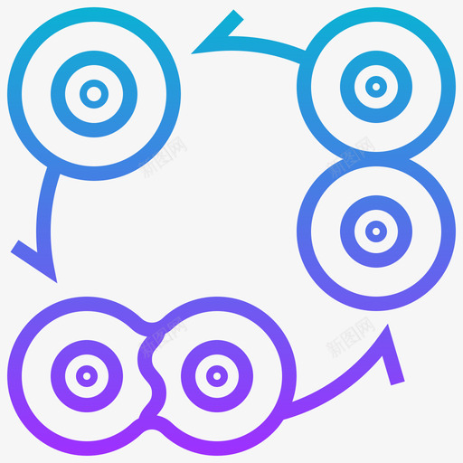 细胞分裂生物化学26梯度图标svg_新图网 https://ixintu.com 分裂 梯度 生物化学 细胞