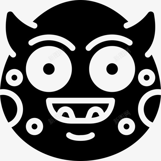 快乐怪物表情填充图标svg_新图网 https://ixintu.com 填充 快乐 怪物 表情