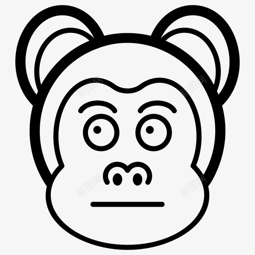 无表情猴子表情符号猴脸图标svg_新图网 https://ixintu.com 向量 图标 无表情 猴子 猴脸 符号 表情