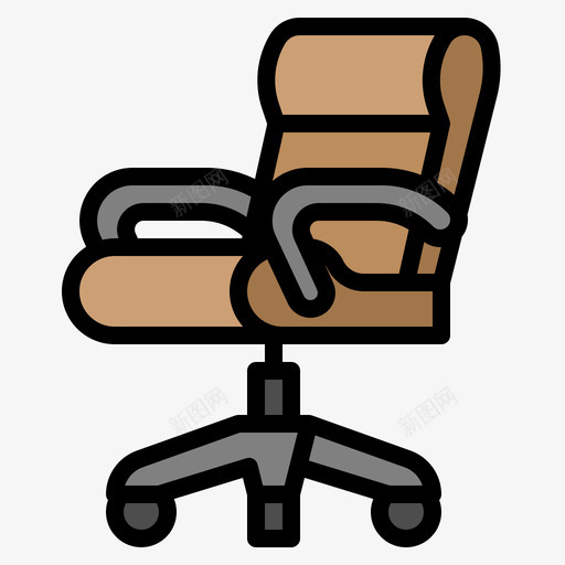 椅子家具153线性颜色图标svg_新图网 https://ixintu.com 家具 椅子 线性 颜色