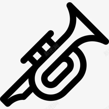 Trumpet5月5日线性图标图标