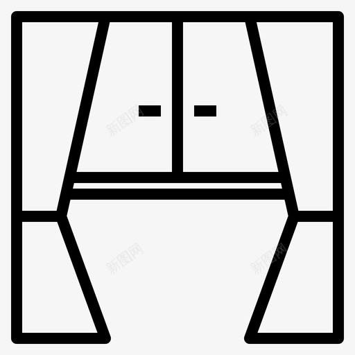 窗户干净图标svg_新图网 https://ixintu.com 华丽 家具 干净 整洁 窗户 设计