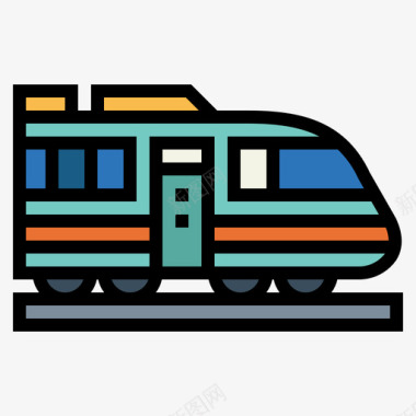 列车9节车厢线颜色图标图标