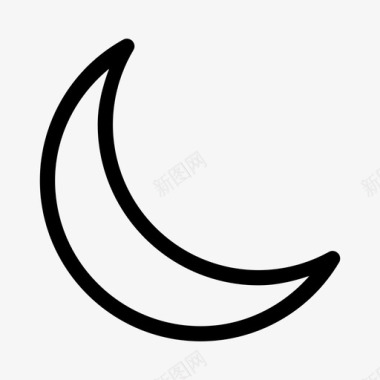 新月形开斋节月亮图标图标