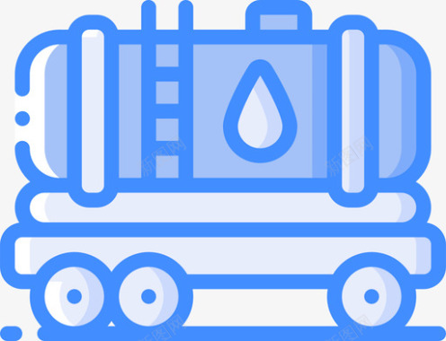 油轮石油和天然气3号蓝色图标