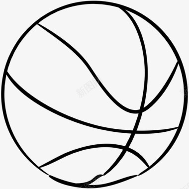 篮球运动手绘图标图标