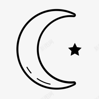 穆斯林圣洁月亮图标