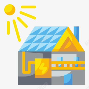 太阳能房创新可再生能源3平图标