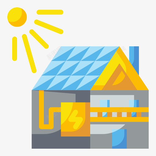 太阳能房创新可再生能源3平svg_新图网 https://ixintu.com 太阳能 创新 可再 再生 能源