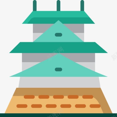 大阪城堡日本88号平房图标