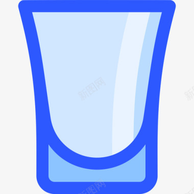 射玻璃餐具蓝色图标