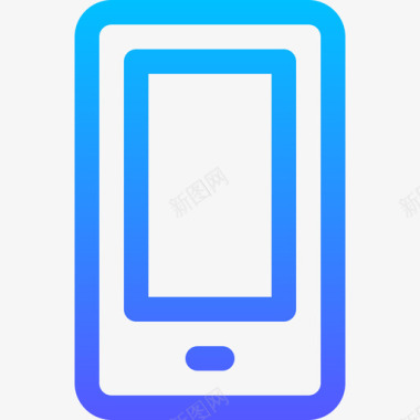 智能手机商务535线性颜色图标图标