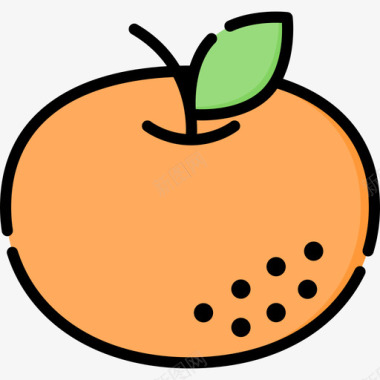 橙色营养18线性颜色图标图标