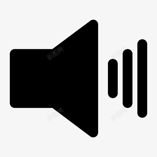 高音量音频最大音量图标svg_新图网 https://ixintu.com 3字形 声音 多媒体 扬声器 最大 版本 音量 音频 高音量